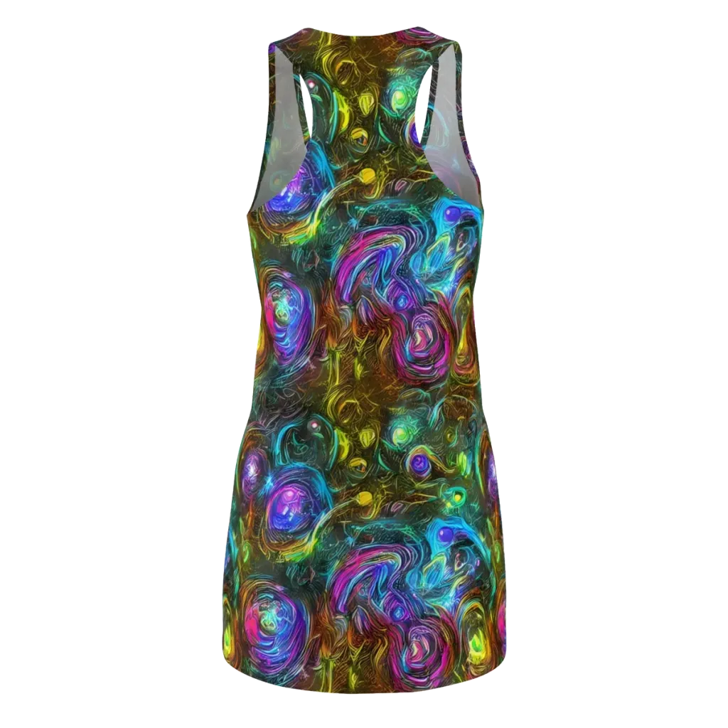 Chromatic Wildflower on Racerback Dress — Back
