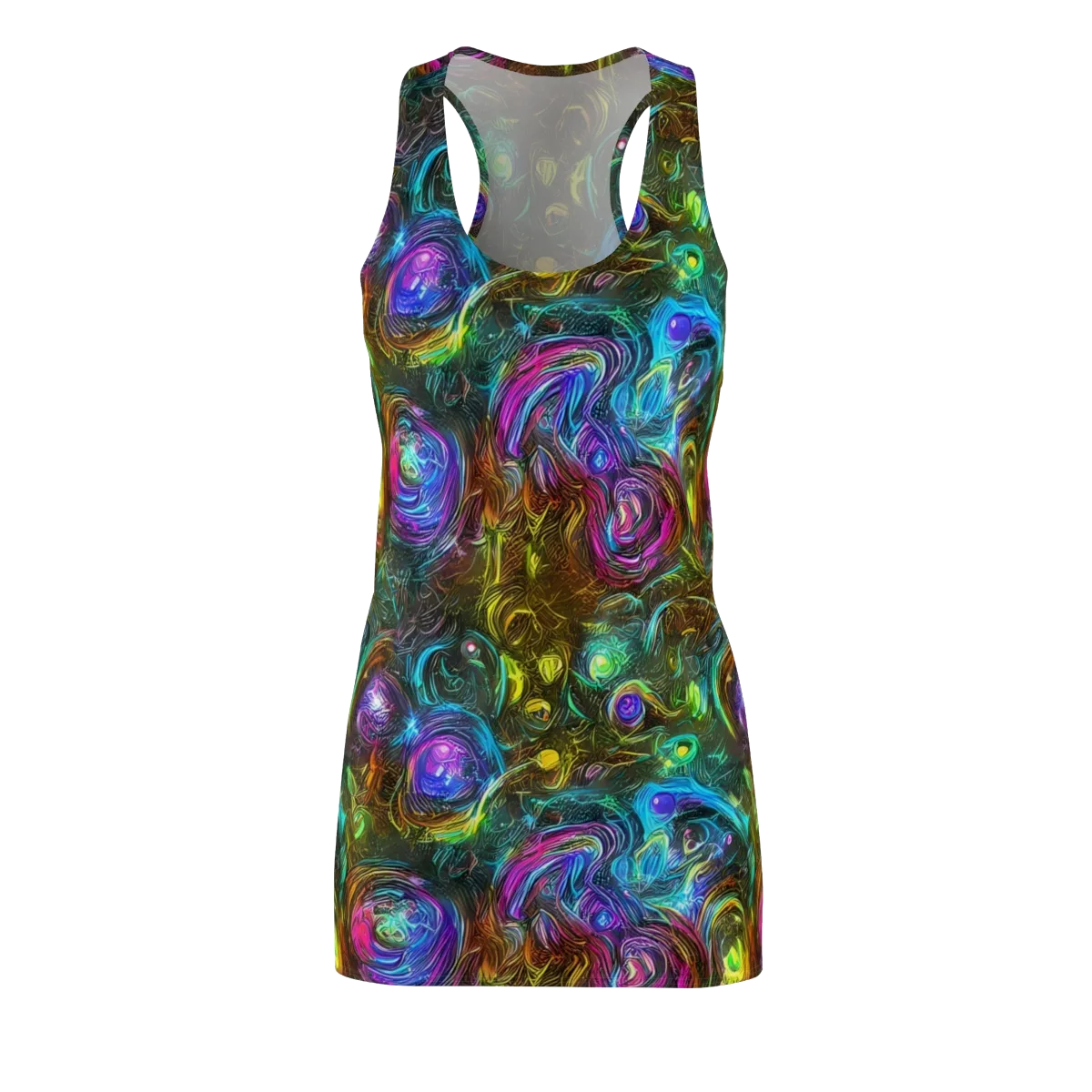 Chromatic Wildflower on Racerback Dress — Front