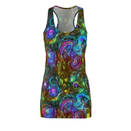 Chromatic Wildflower on a Racerback Dress