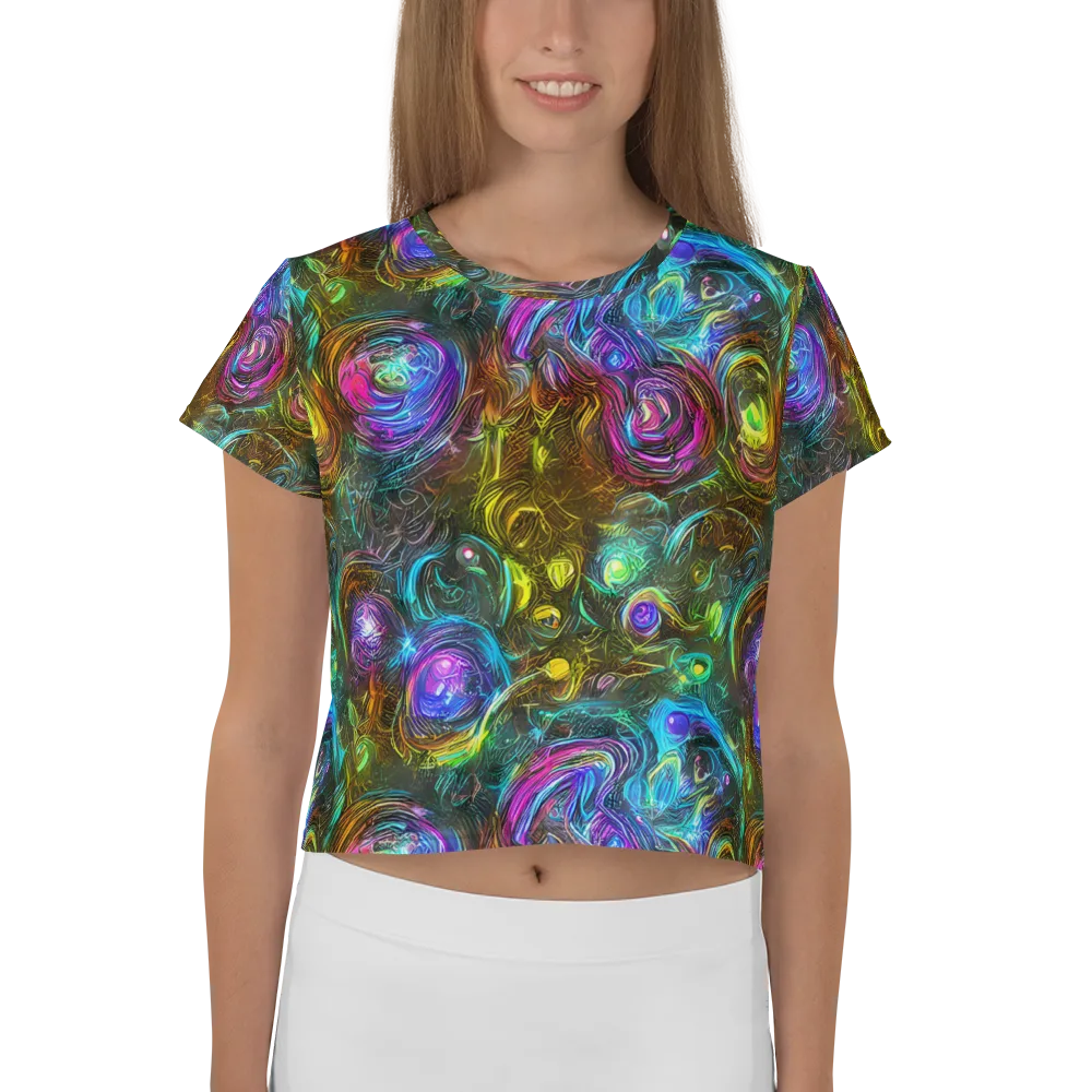 Chromatic Wildflower on Crop Tee — Front