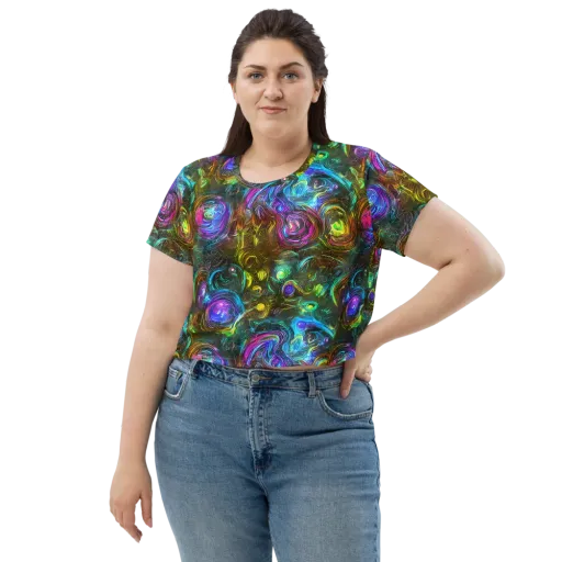 Chromatic Wildflower on a Crop Tee