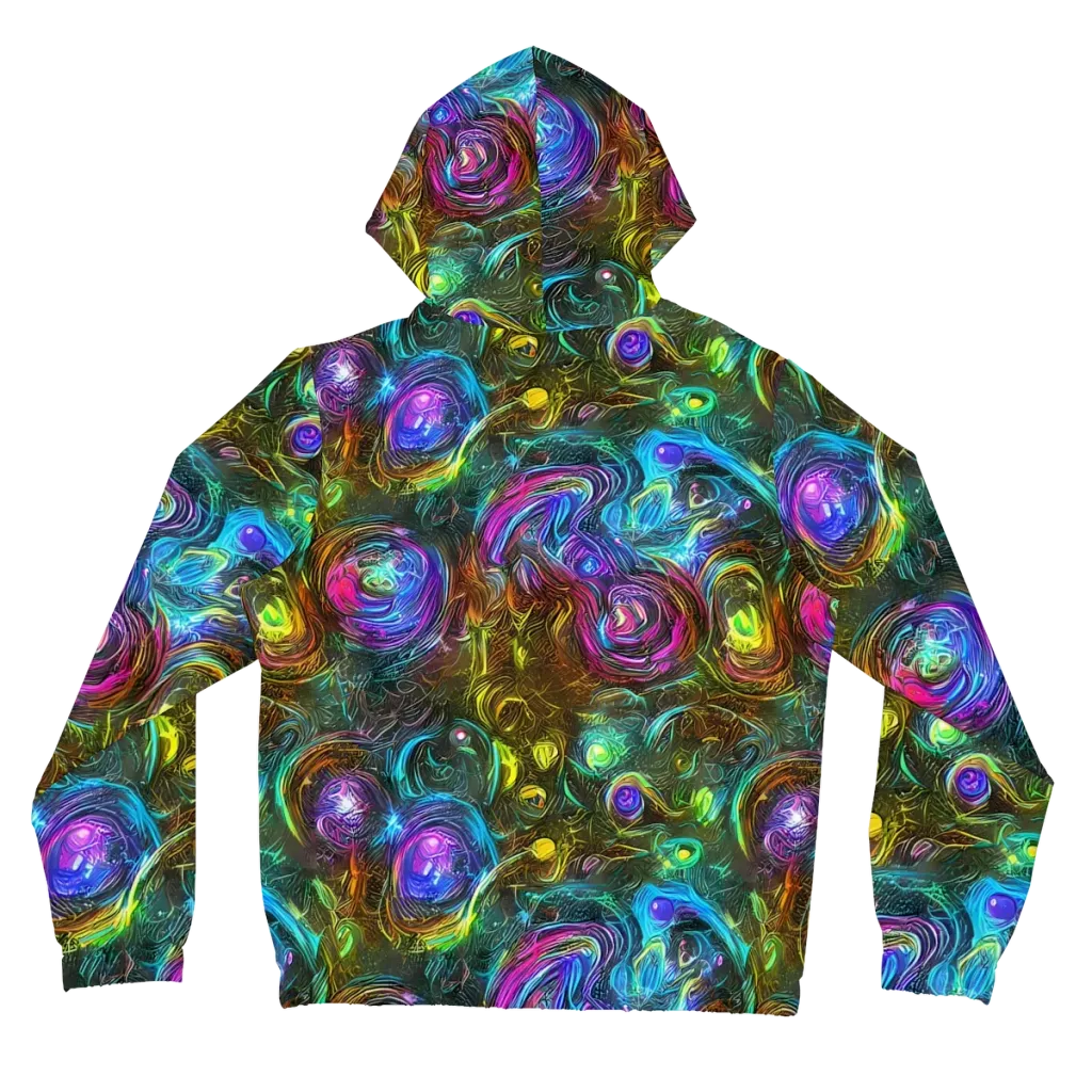 Chromatic Wildflower on Women's Full-Zip Hoodie — Back