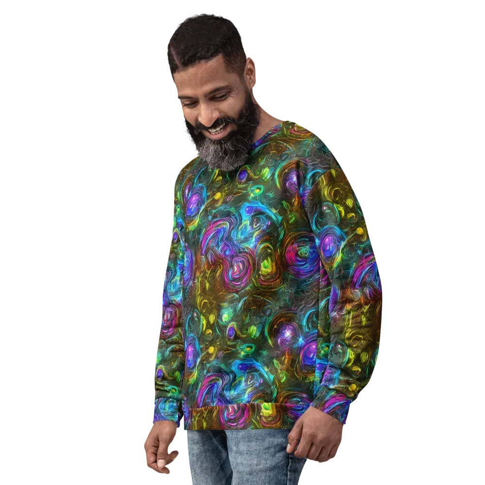 Chromatic Wildflower on Sweatshirt — Left Front