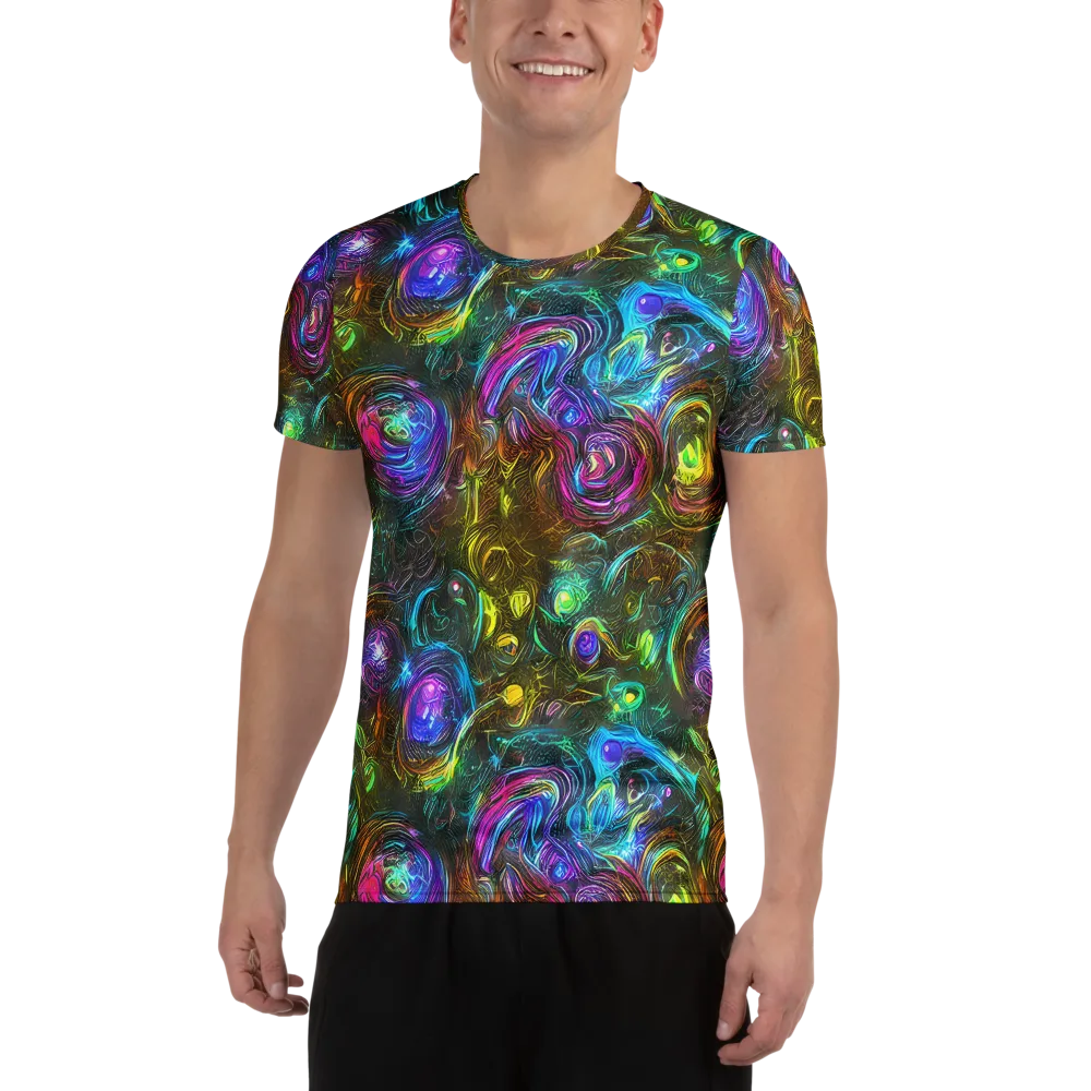 Chromatic Wildflower on Men's Athletic T-Shirt — Front