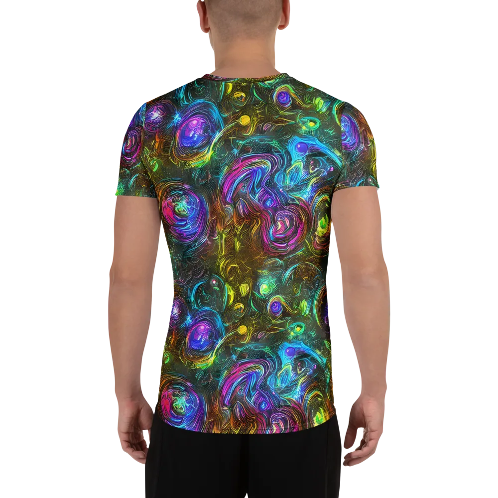 Chromatic Wildflower on Men's Athletic T-Shirt — Back