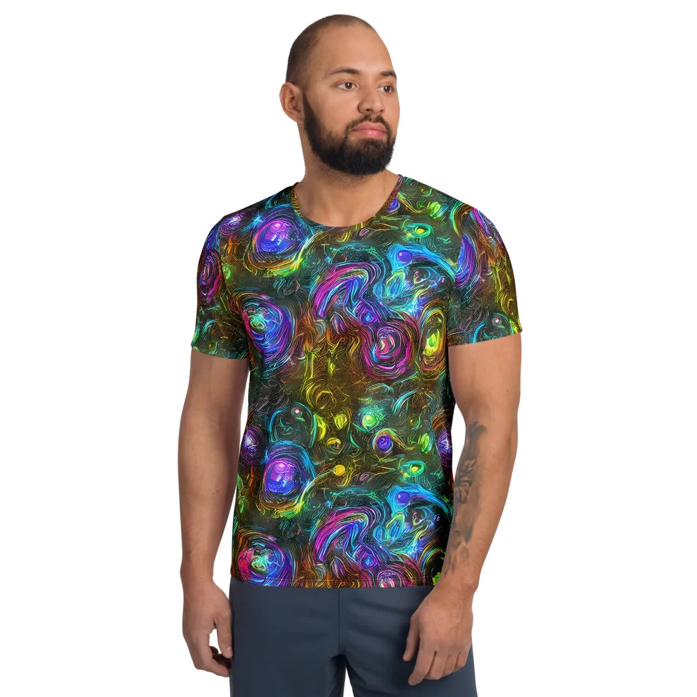 Chromatic Wildflower on Men's Athletic T-Shirt — Front