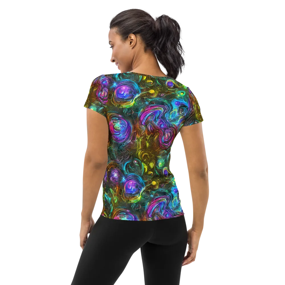 Chromatic Wildflower on Women's Athletic T-Shirt — Back