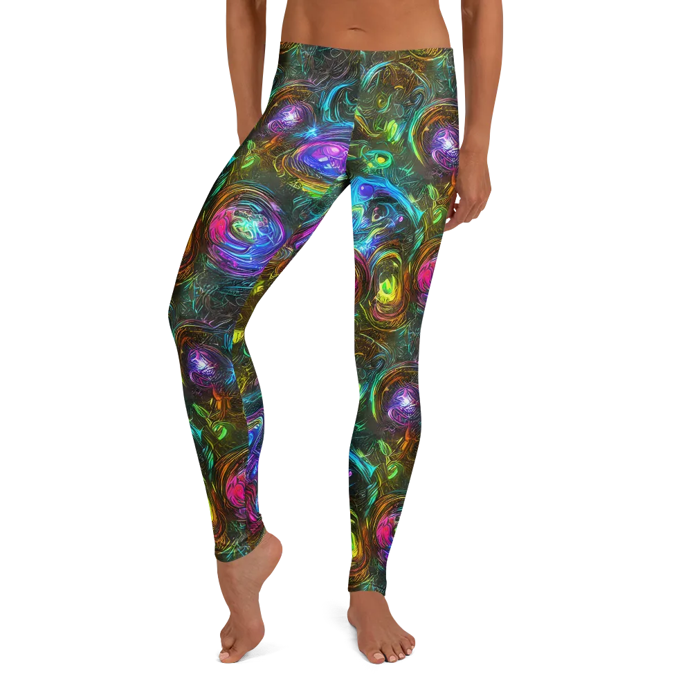 Chromatic Wildflower on Leggings — Front