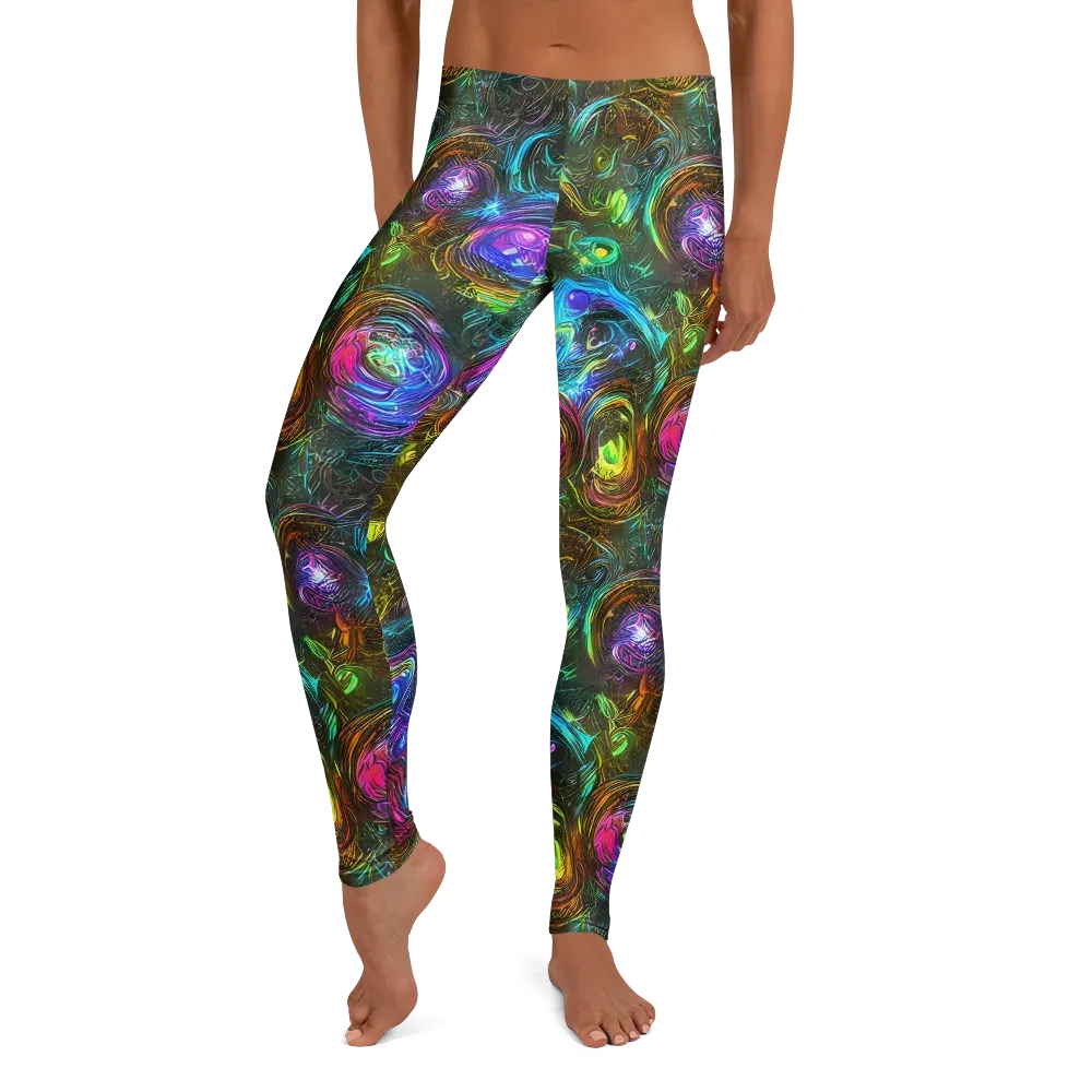 Chromatic Wildflower on Leggings — Front