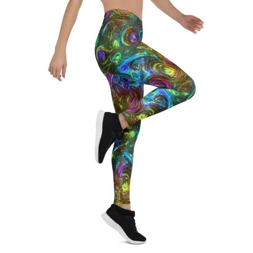 Chromatic Wildflower on a Leggings
