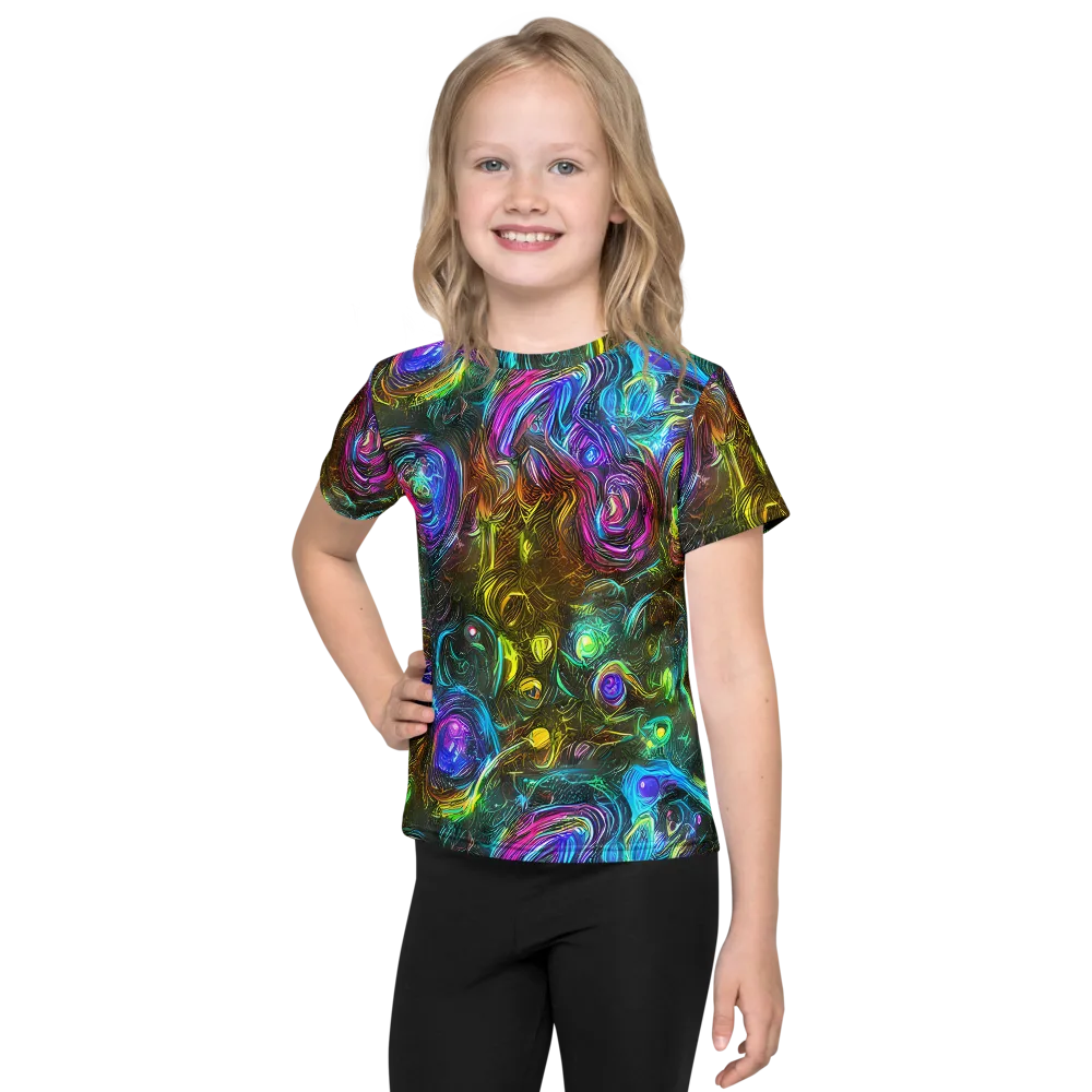 Chromatic Wildflower on Kids Crew Neck T-Shirt — Front
