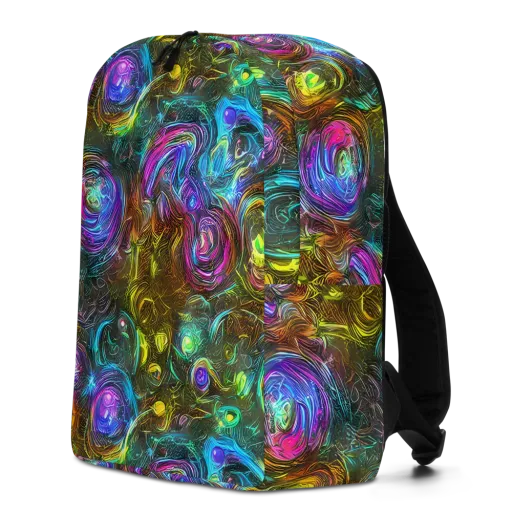 Chromatic Wildflower on a Minimalist Backpack