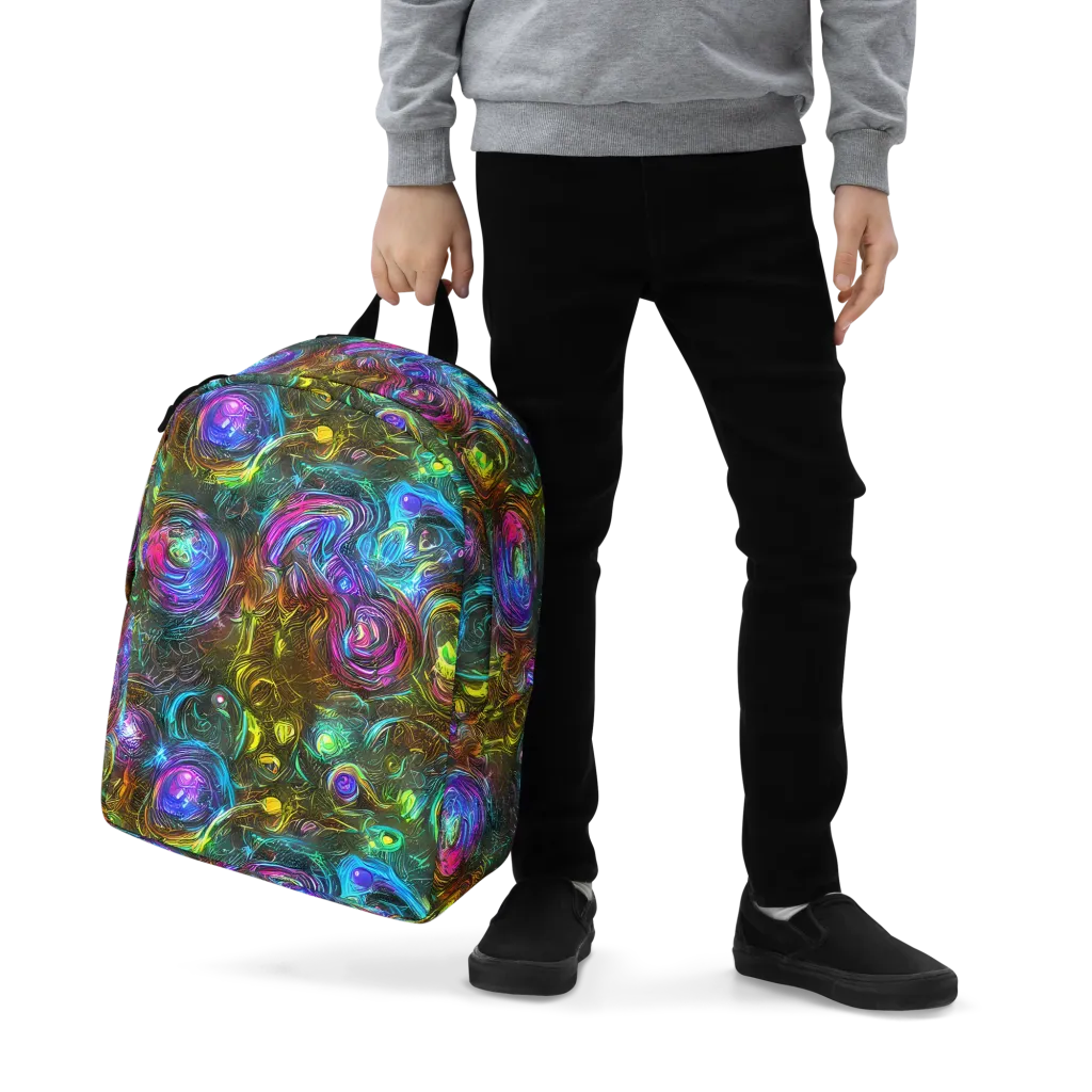 Chromatic Wildflower on Minimalist Backpack — Zoomed-in