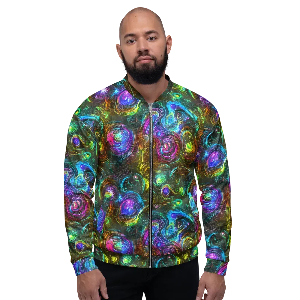 Chromatic Wildflower on Bomber Jacket — Front