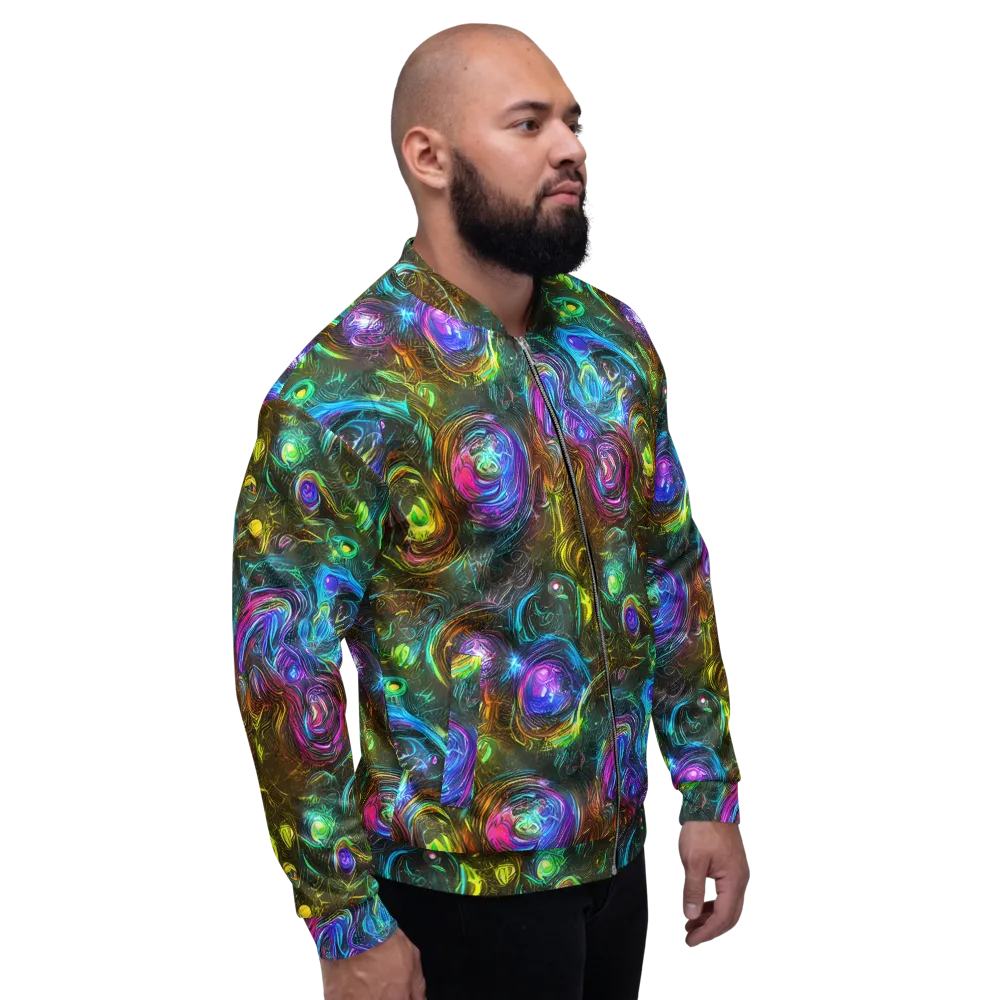 Chromatic Wildflower on Bomber Jacket — Right