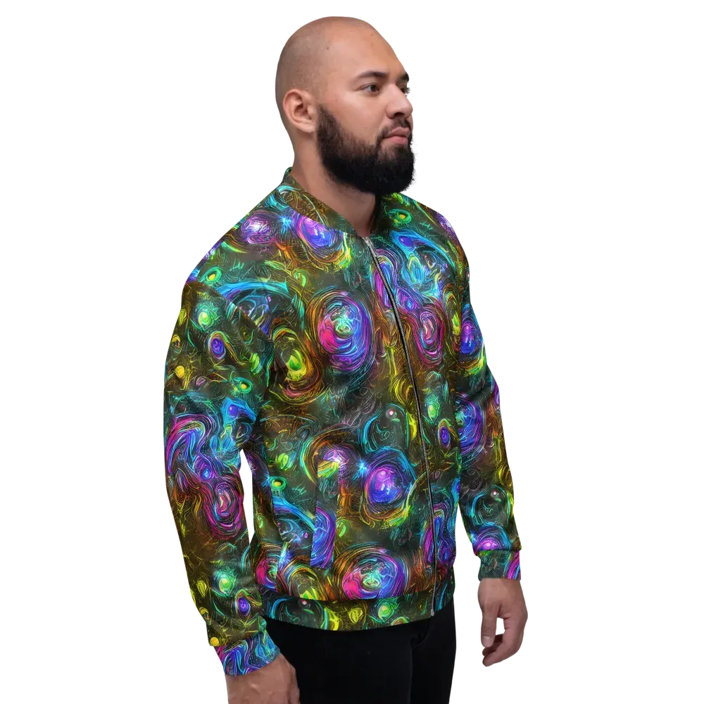 Chromatic Wildflower on Bomber Jacket — Right