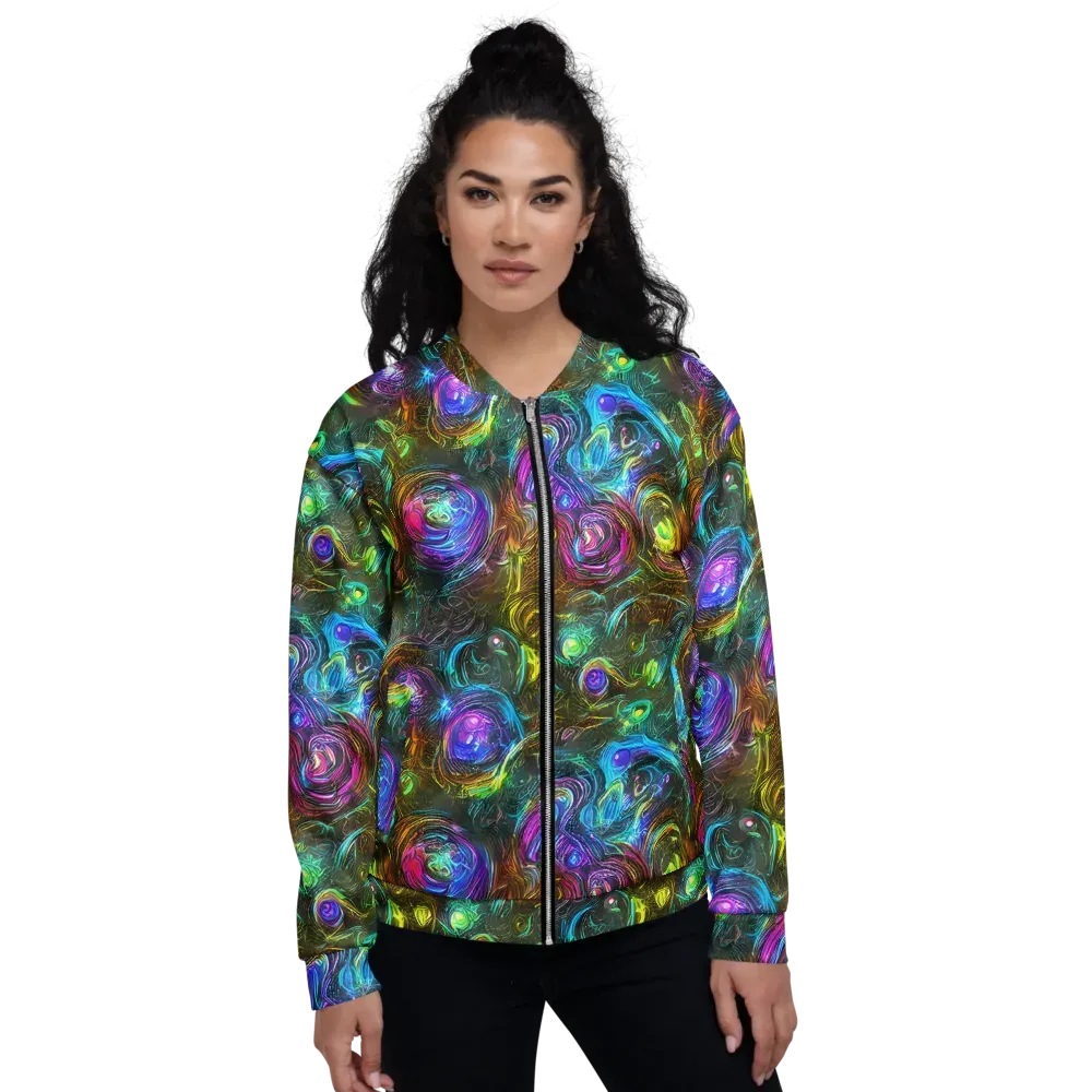 Chromatic Wildflower on Bomber Jacket — Front