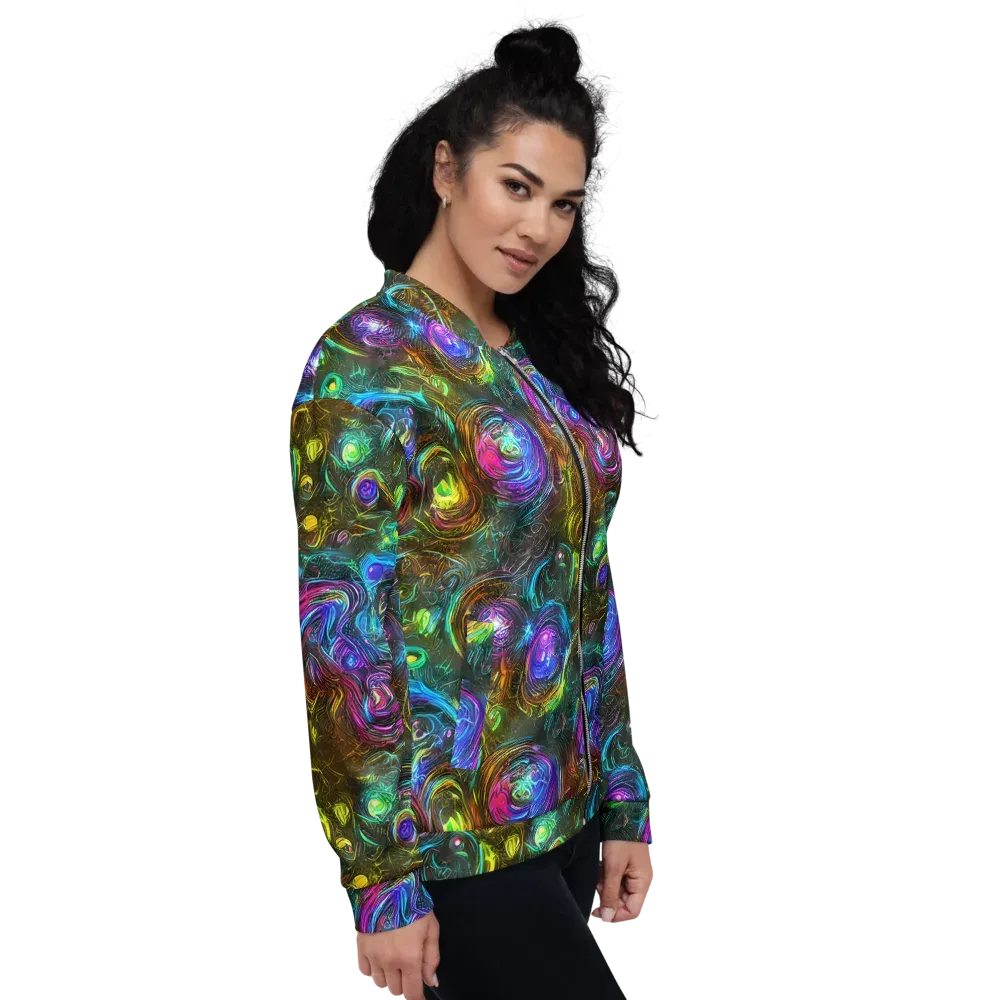 Chromatic Wildflower on Bomber Jacket — Right