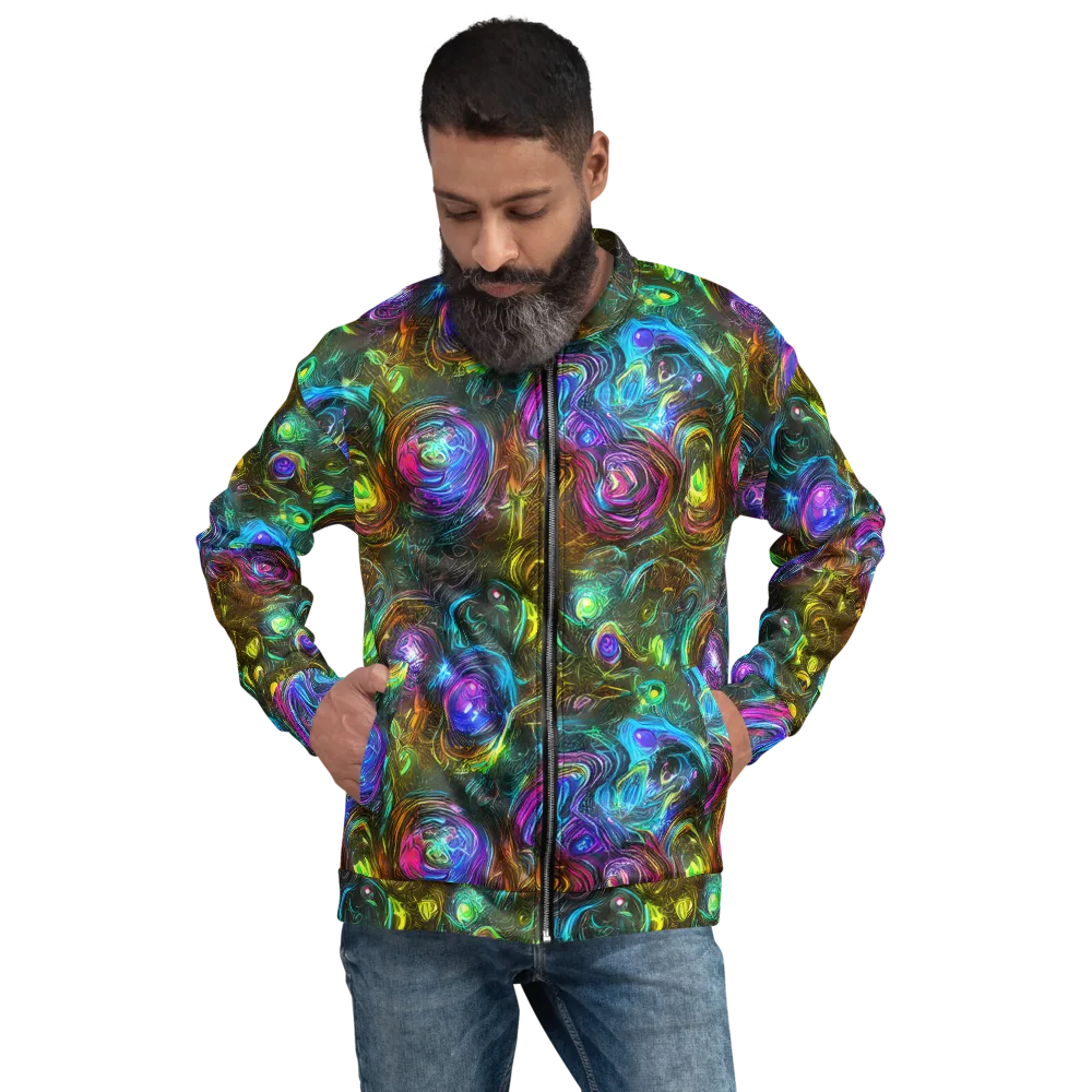 Chromatic Wildflower on Bomber Jacket — Front