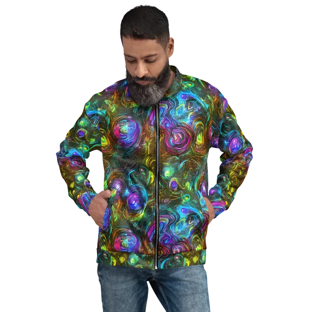 Chromatic Wildflower on Bomber Jacket — Front