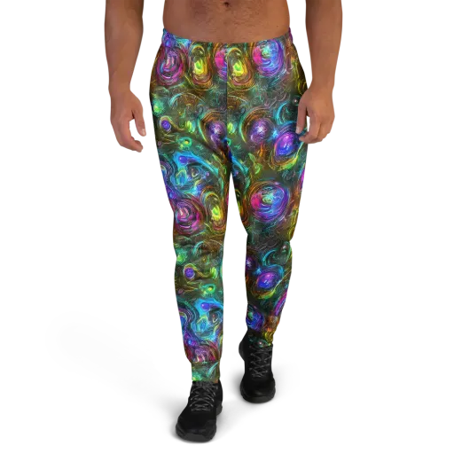 Chromatic Wildflower on a Men's Joggers