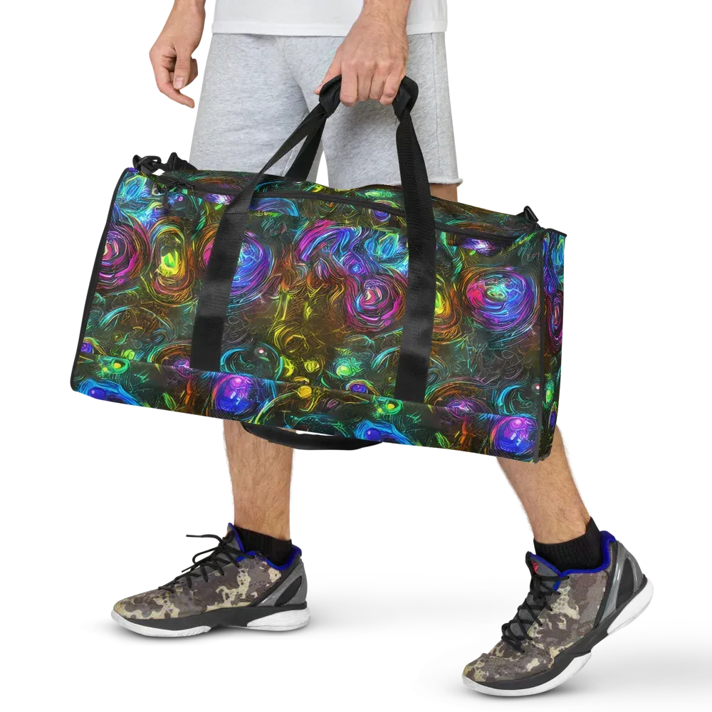Chromatic Wildflower on Duffle Bag — Front