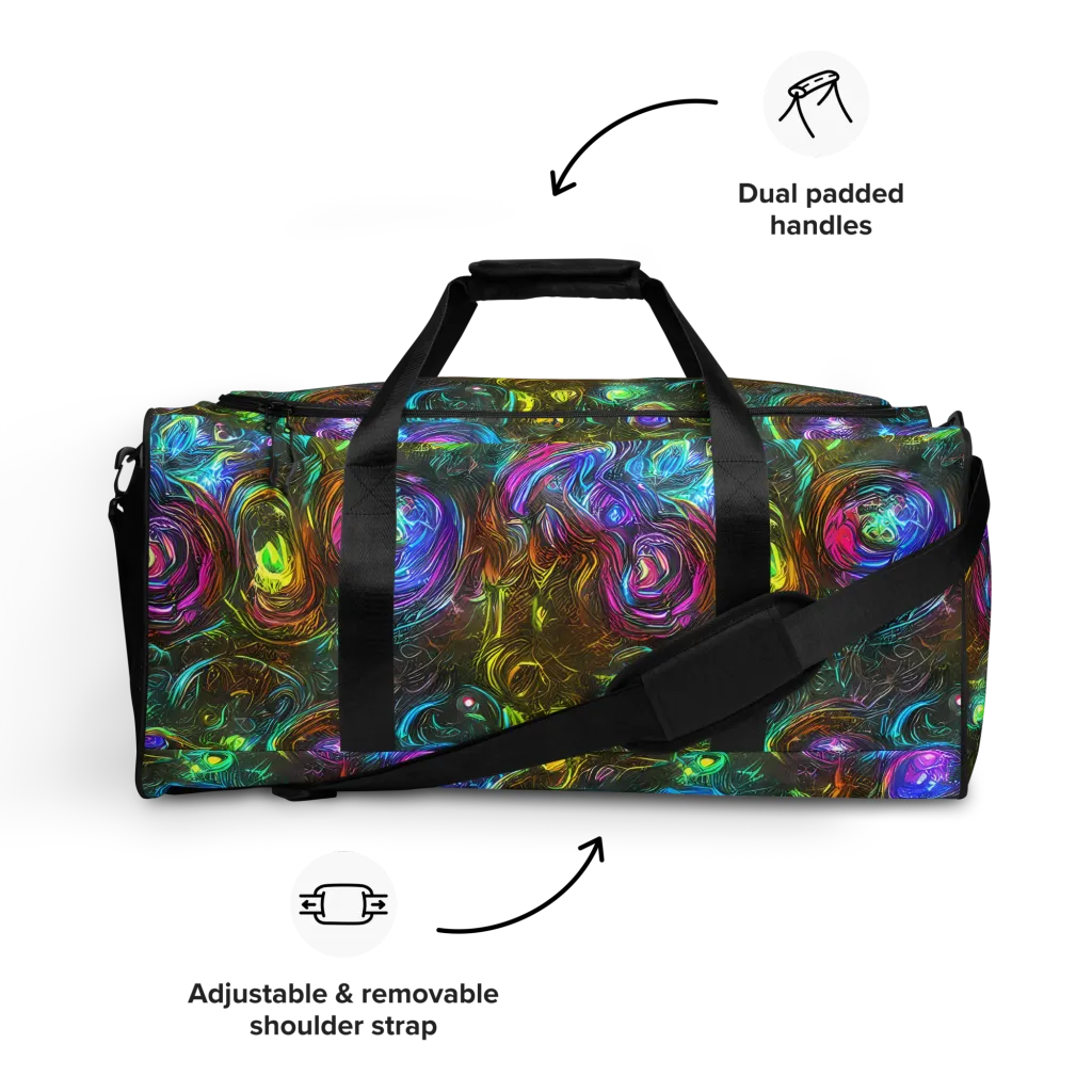 Chromatic Wildflower on Duffle Bag — Front