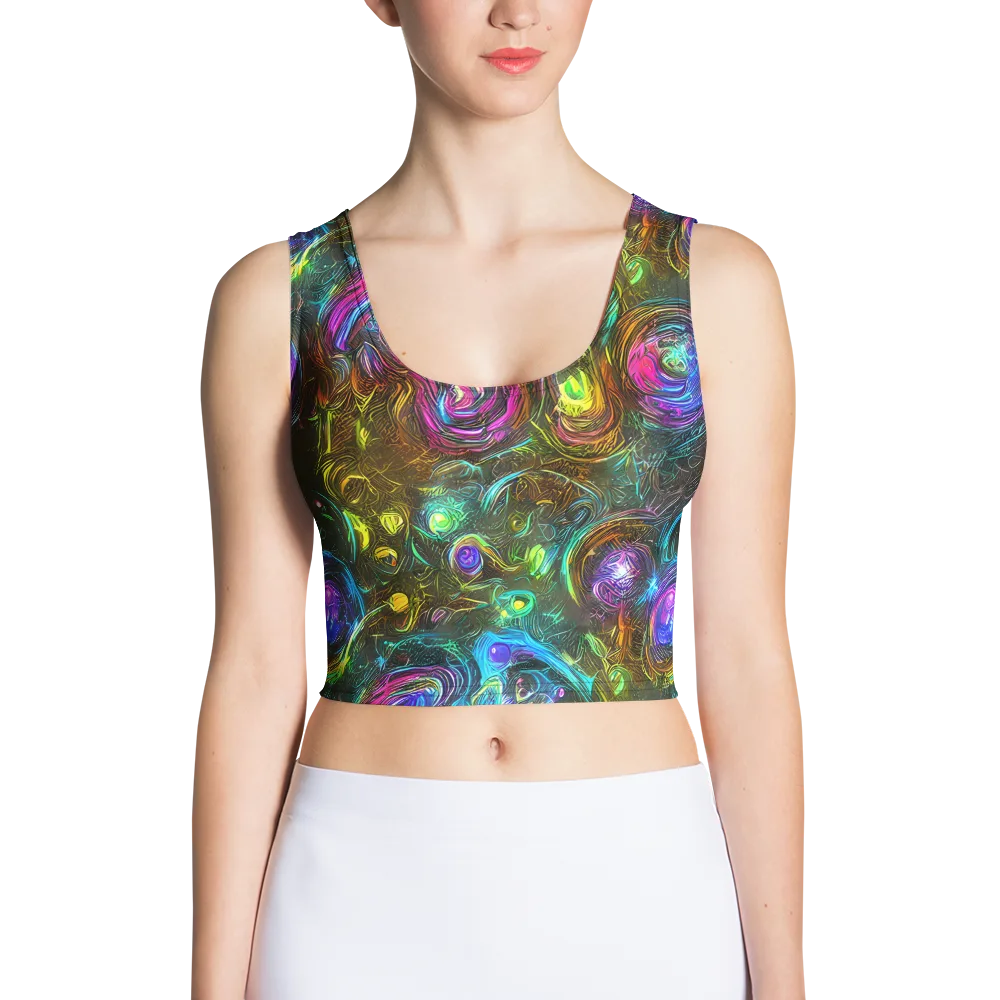 Chromatic Wildflower on Crop Top — Front