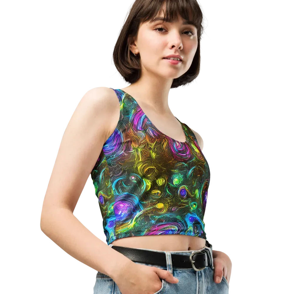 Chromatic Wildflower on Crop Top — Right Front