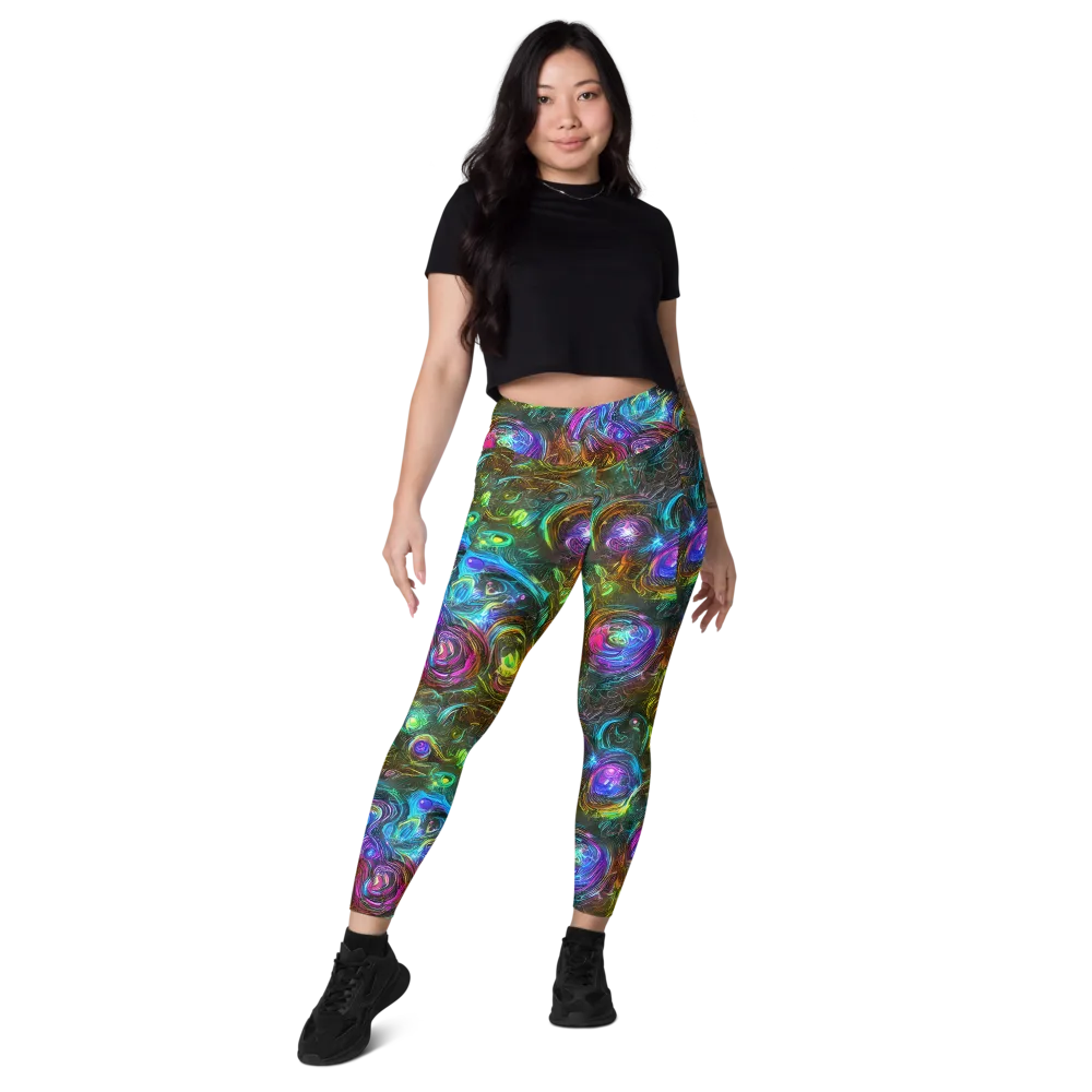 Chromatic Wildflower on Leggings with Pockets — Front