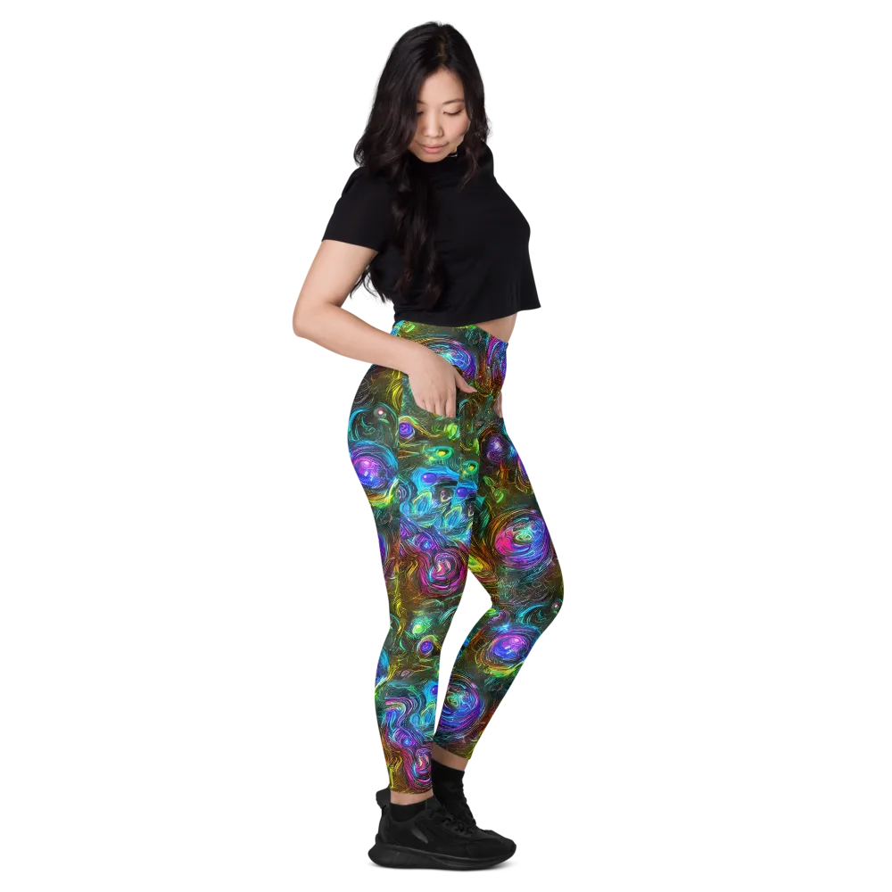 Chromatic Wildflower on Leggings with Pockets — Right