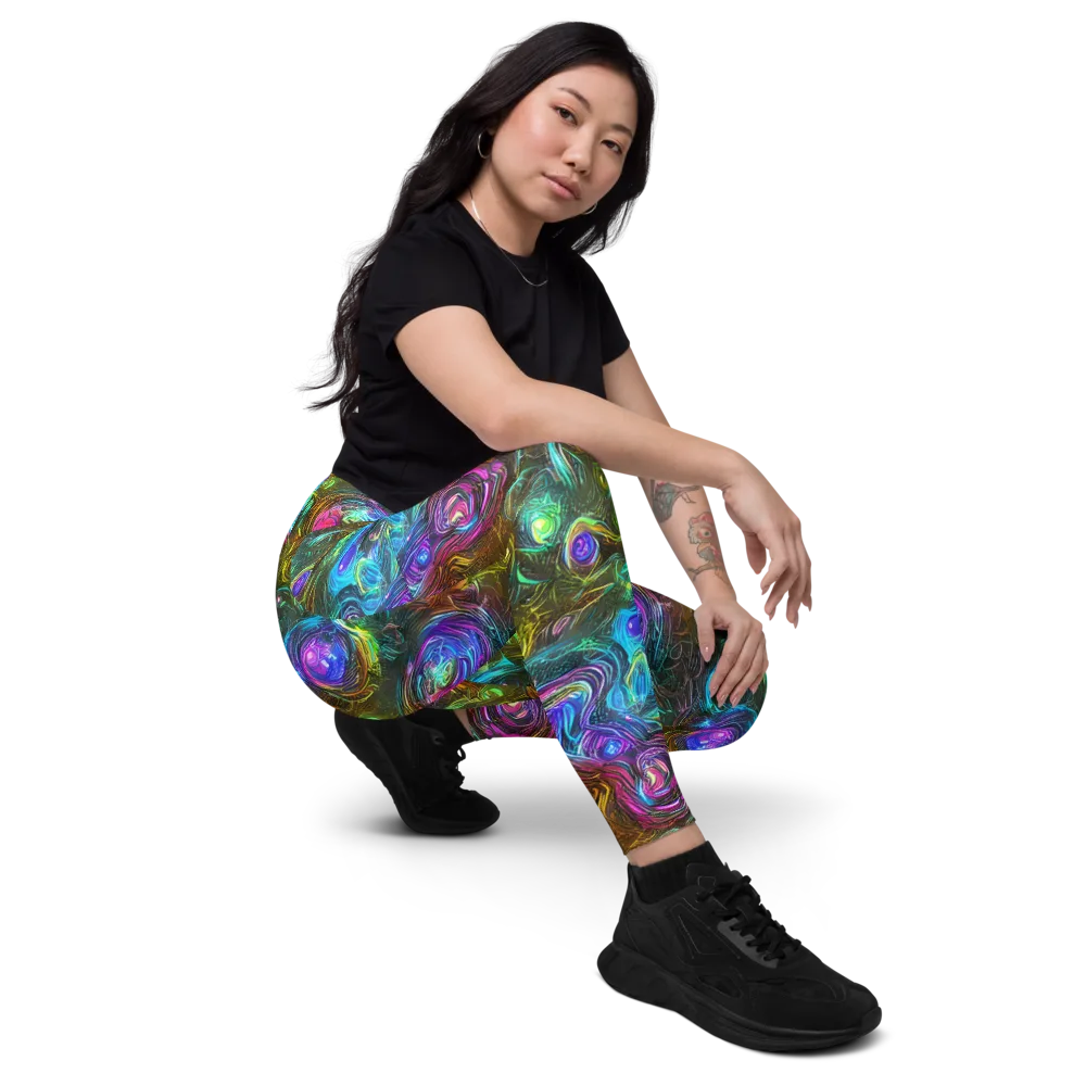 Chromatic Wildflower on Leggings with Pockets — Right Front