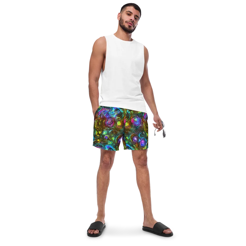 Chromatic Wildflower on Swim Trunks — Front