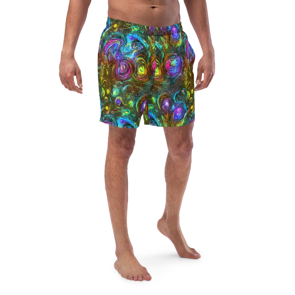 Chromatic Wildflower on Swim Trunks — Front