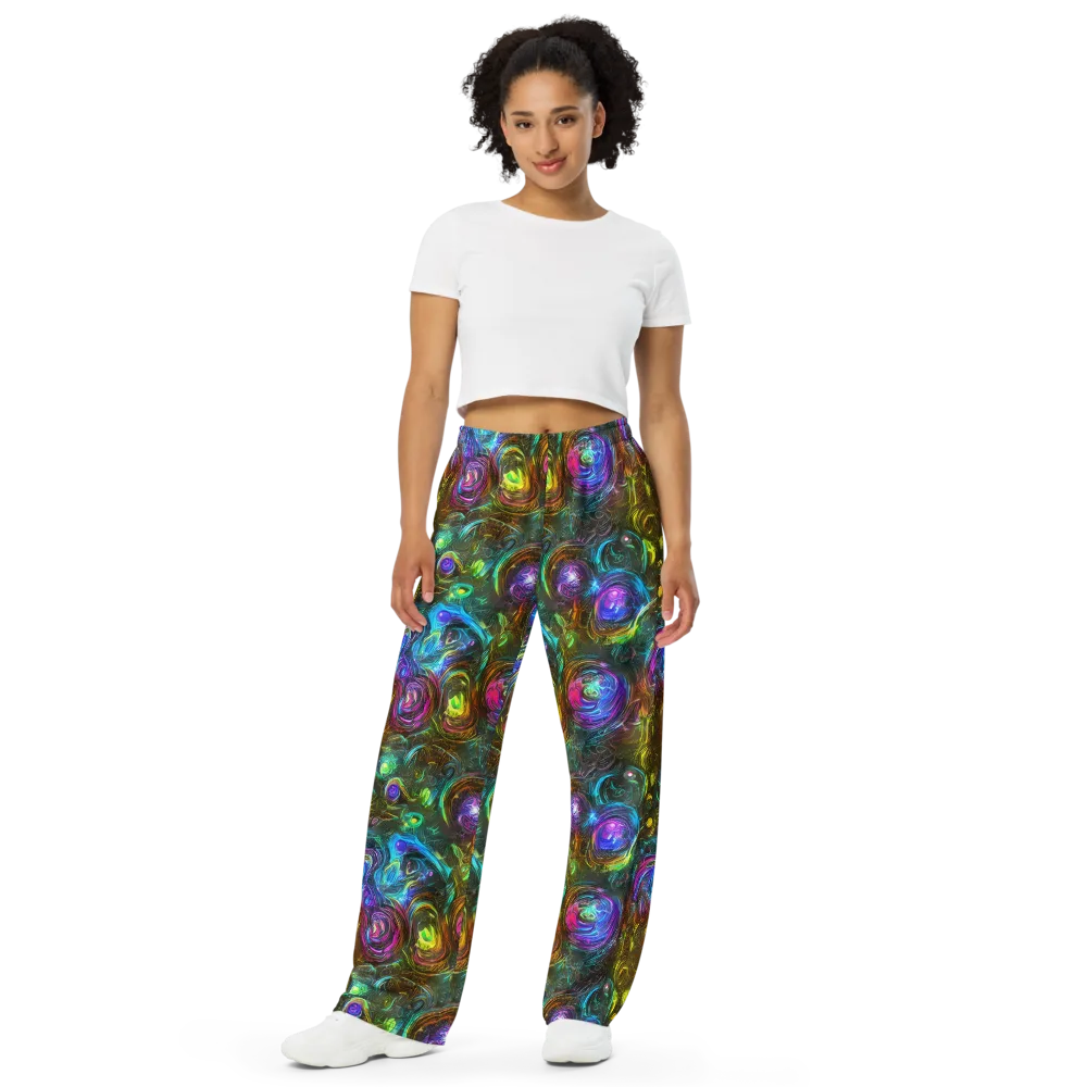 Chromatic Wildflower on Wide-Leg Pants — Front
