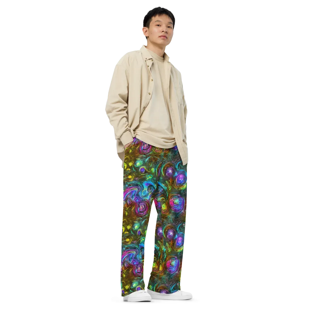 Chromatic Wildflower on Wide-Leg Pants — Right Front