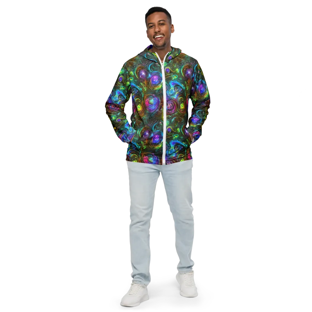 Chromatic Wildflower on Men's Windbreaker — Front