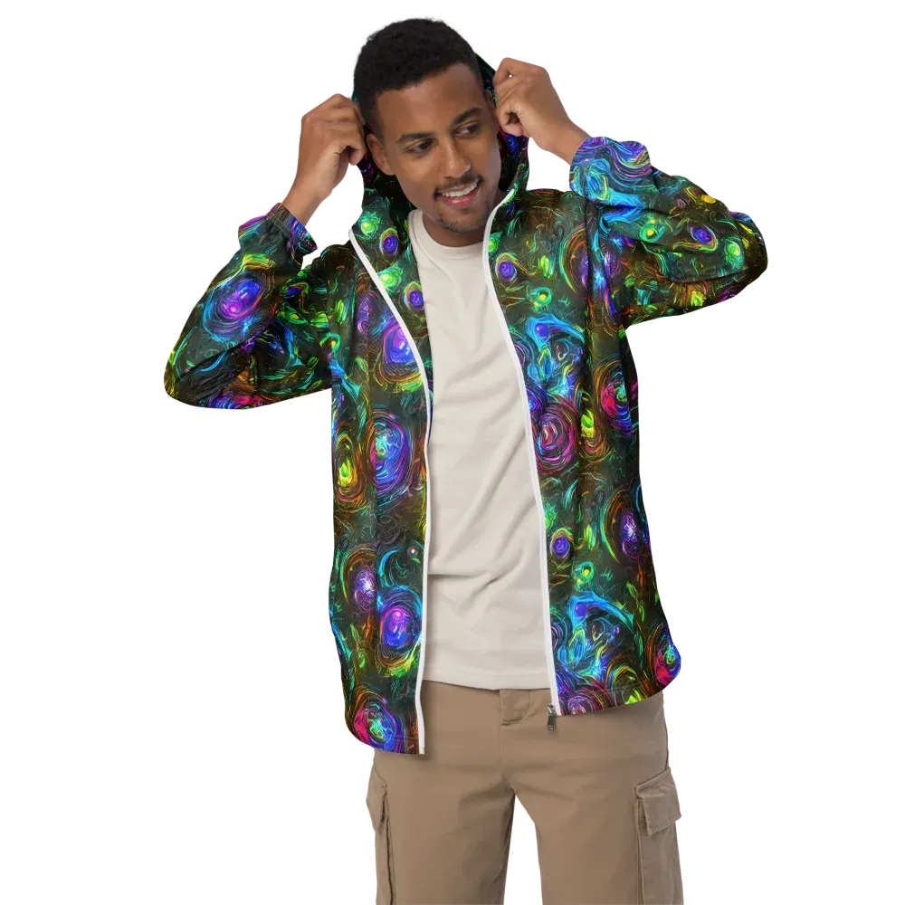 Chromatic Wildflower on Men's Windbreaker — Front