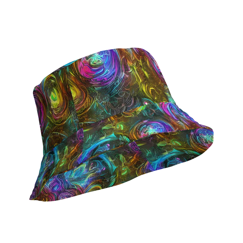 Chromatic Wildflower on Reversible Bucket Hat — Product details Outside