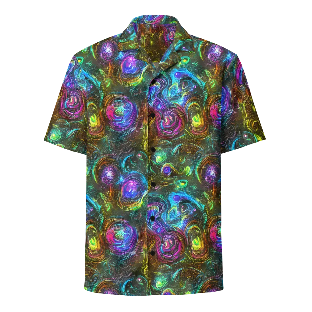 Chromatic Wildflower on Button Shirt — Front