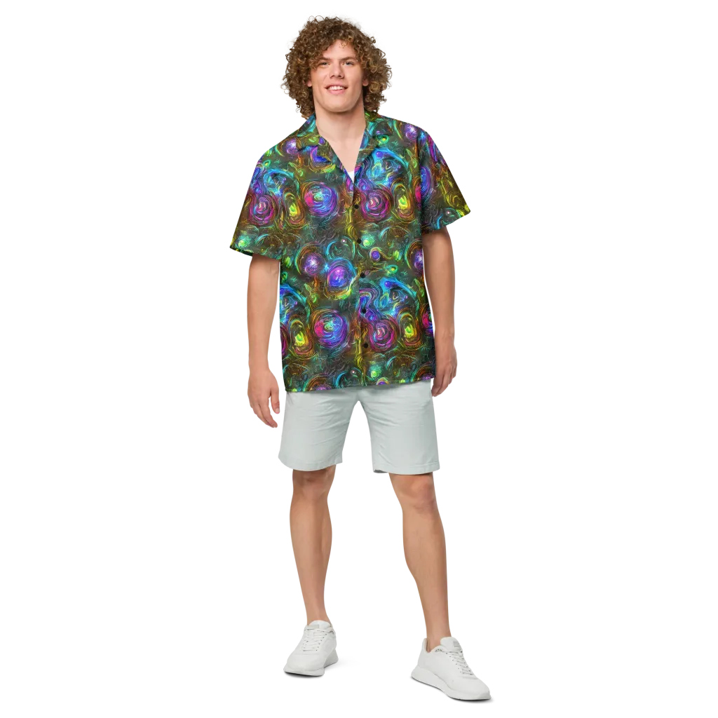 Chromatic Wildflower on Button Shirt — Front