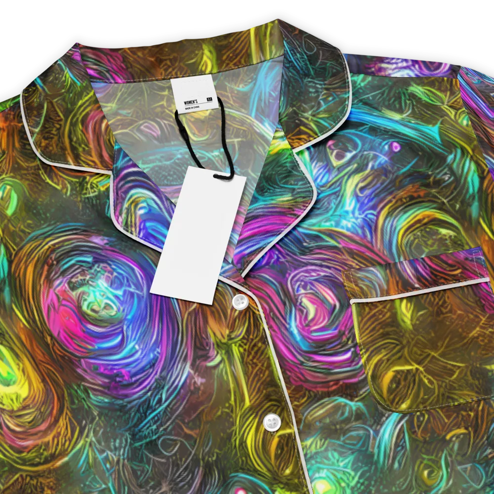 Chromatic Wildflower on Women's Short Sleeve Pajama Top — Product details