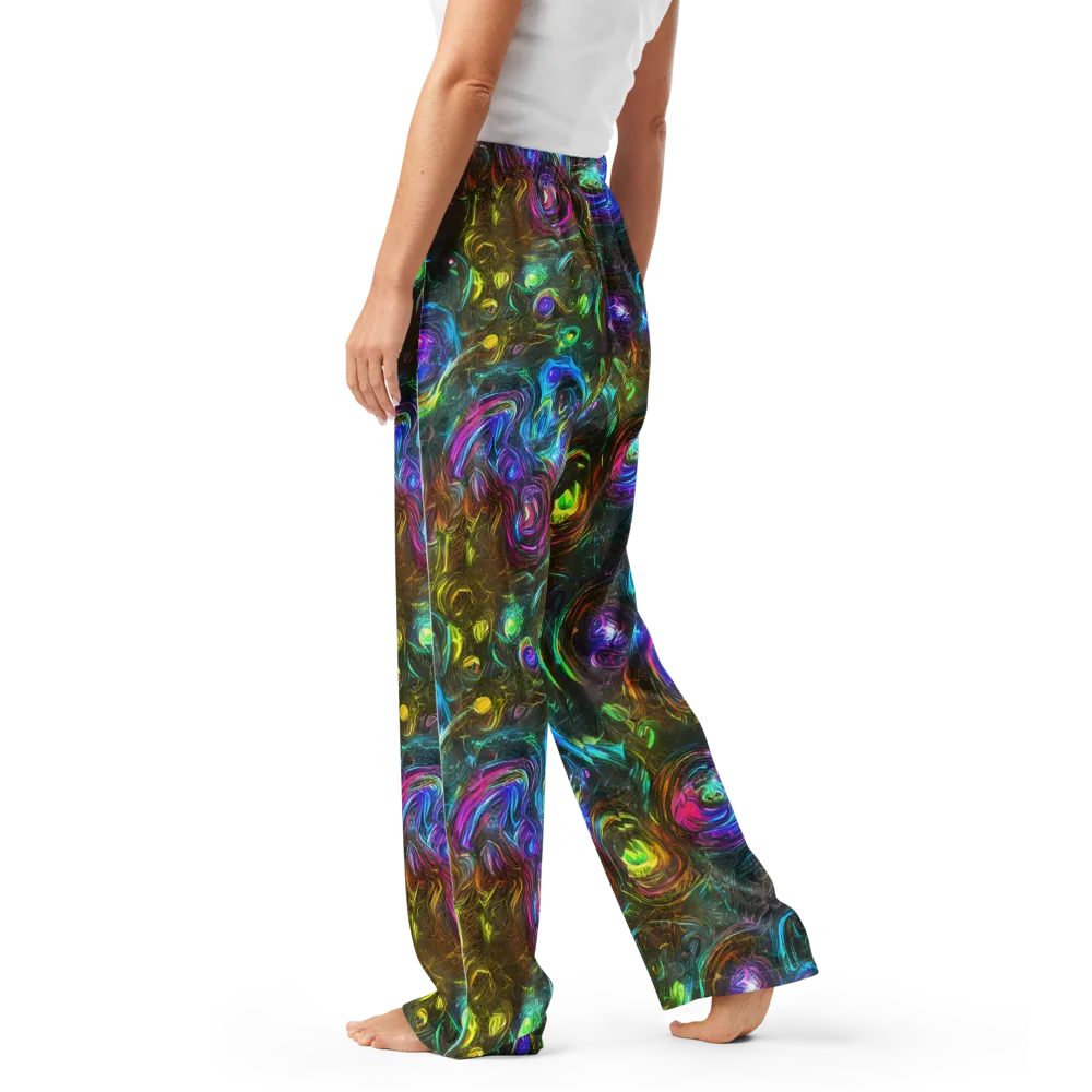 Chromatic Wildflower on Women's Pajama Pants — Left