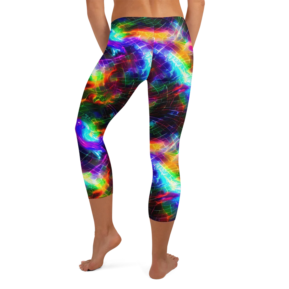 Shattered Spectrum on Capri Leggings — Back