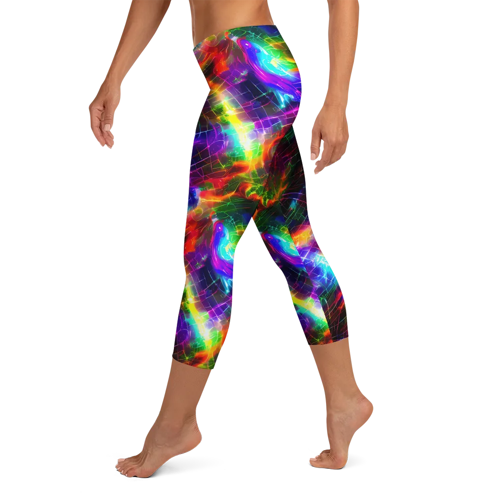 Shattered Spectrum on Capri Leggings — Left