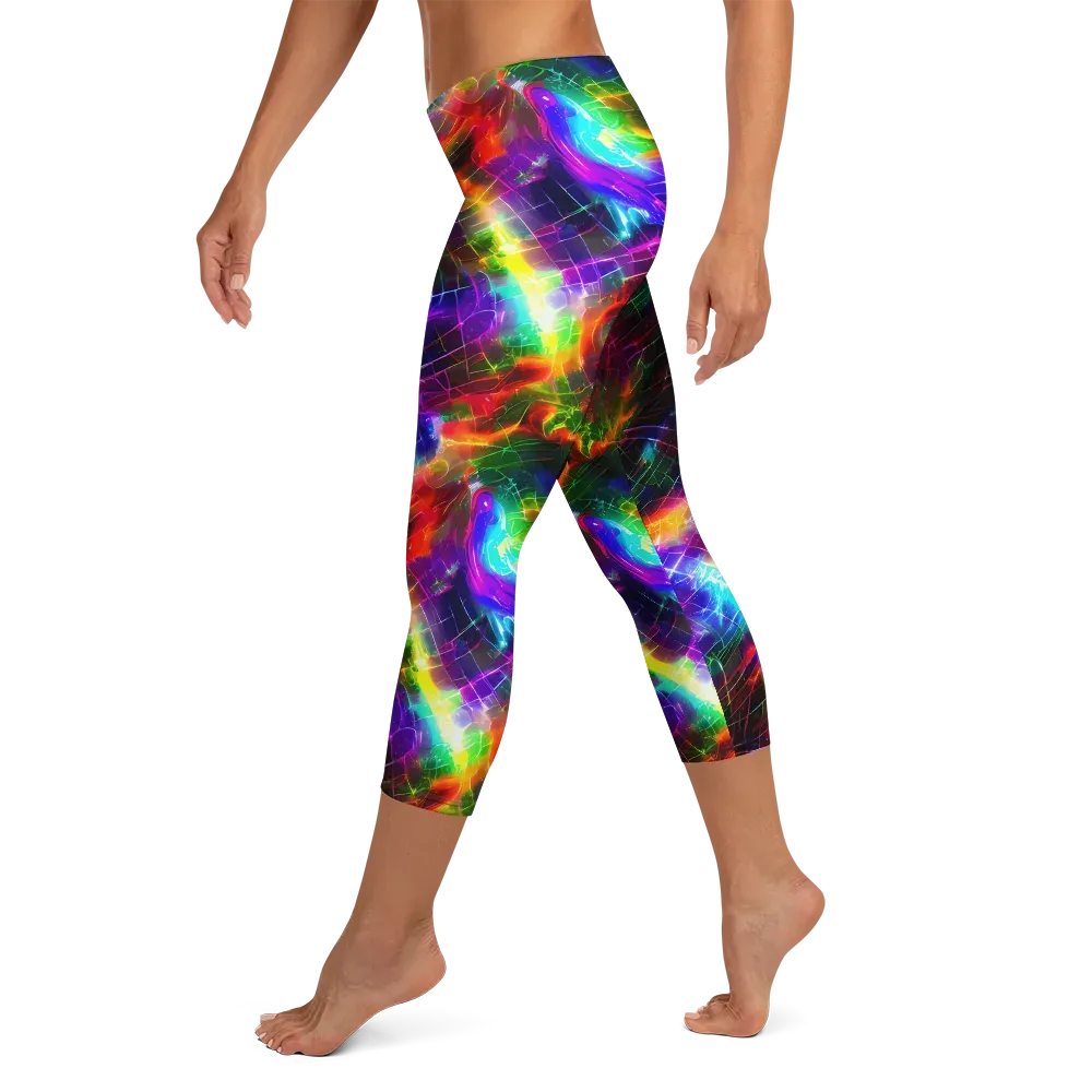 Shattered Spectrum on Capri Leggings — Left