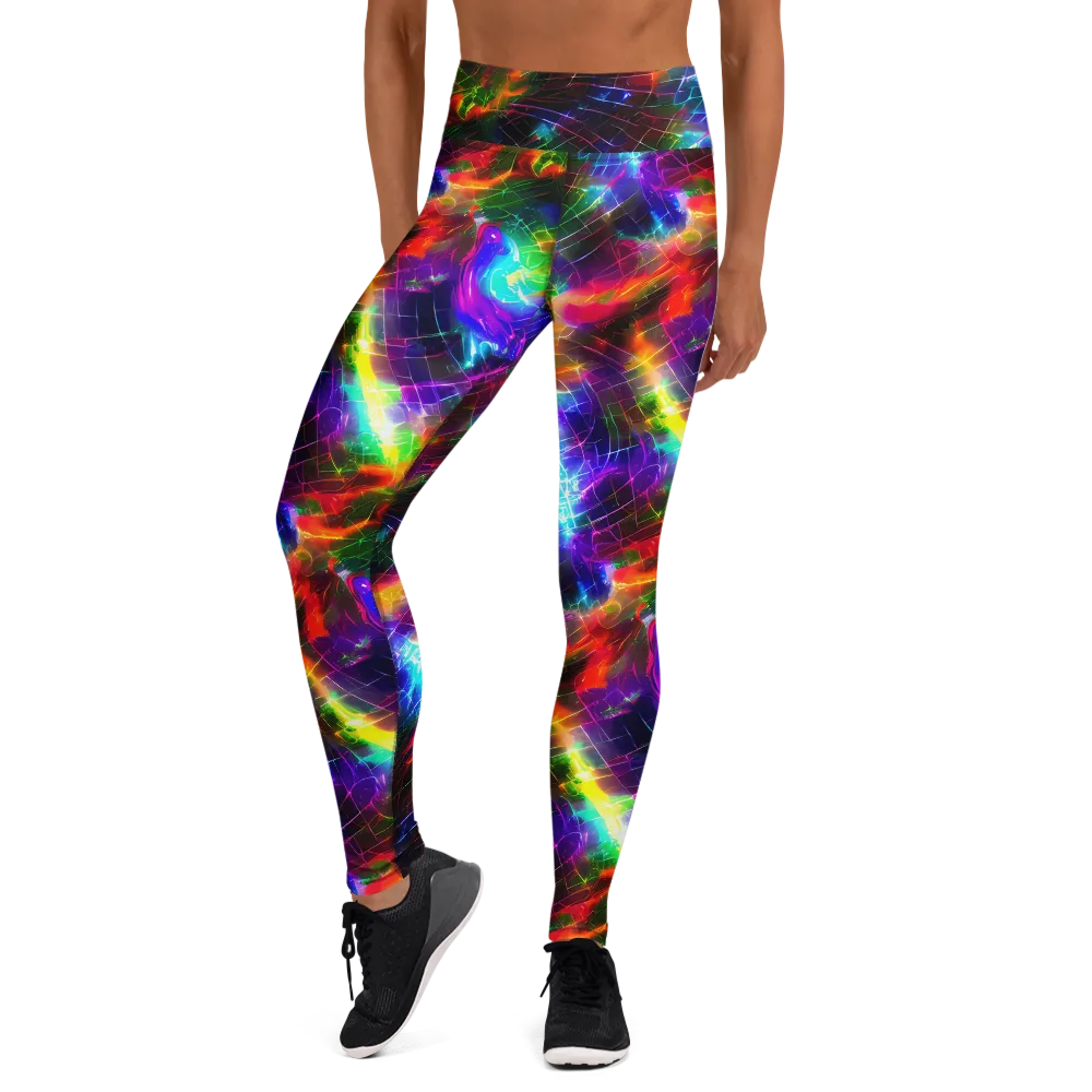 Shattered Spectrum on Yoga Leggings — Front