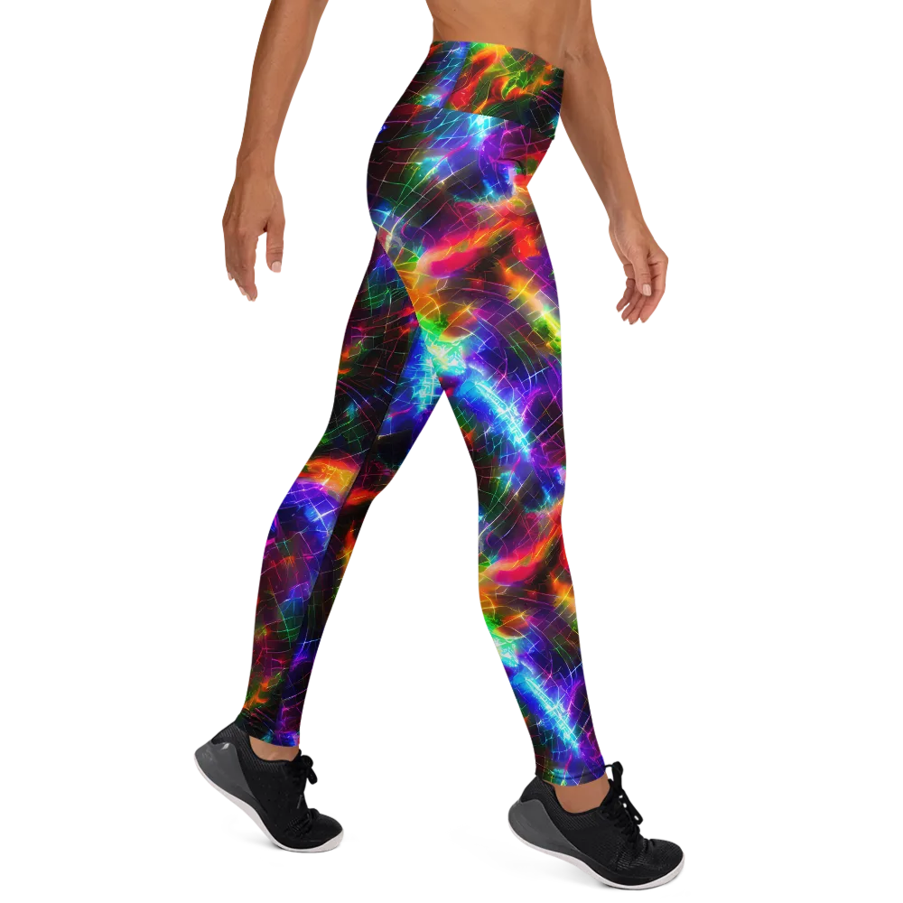 Shattered Spectrum on Yoga Leggings — Right
