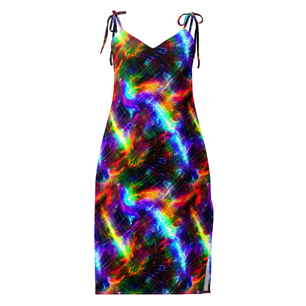 Shattered Spectrum on Slip Dress — Front