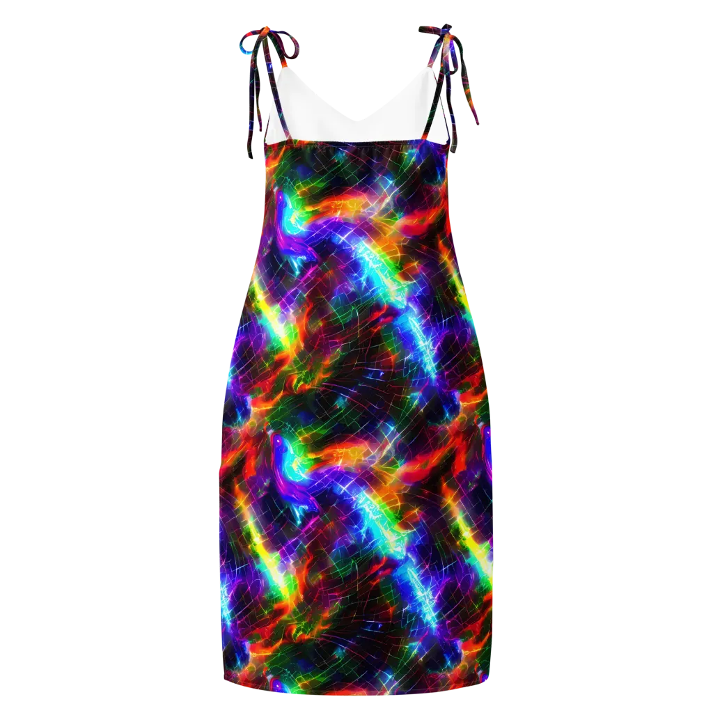 Shattered Spectrum on Slip Dress — Back